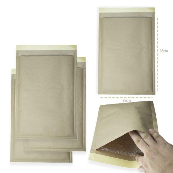 Imagem de Envelope segurança kraft com bolha 25x35 (kit com 30 un)