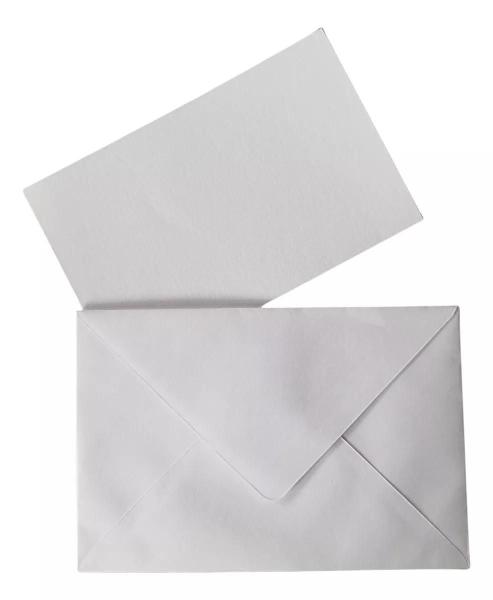 Imagem de Envelope Visita + Cartão Branco 20 Unidades 120 x 80mm