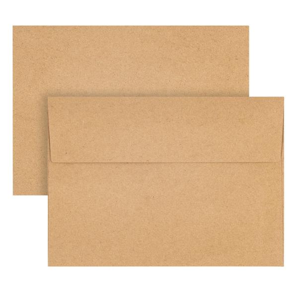 Imagem de Envelopes de papel Kraft, pacote com 50 envelopes, 13,5 x 18 cm, marrom A7 Self Seal
