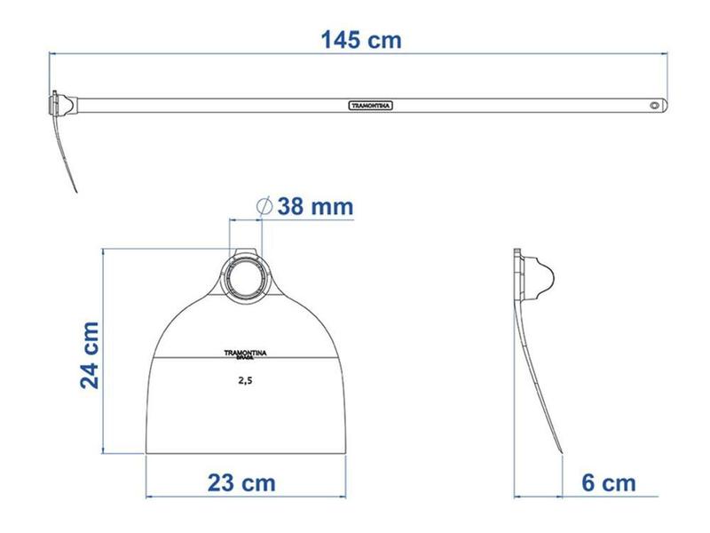 Imagem de Enxada metalica estreita 256 25 cabo de madeira de 145 cm tramontina