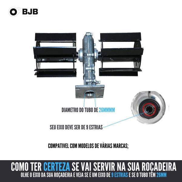 Imagem de Enxada Rotativa De Roçadeira Eixo 9 Estrias Tubo 26Mm