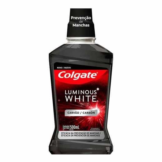 Imagem de Enxaguante antisséptico bucal colgate luminous white carvão - 500ml