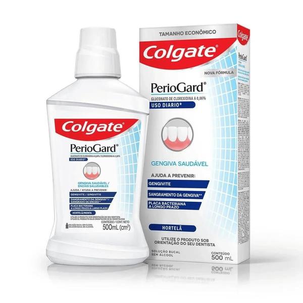 Imagem de Enxaguante Antisséptico Bucal Colgate PerioGard Gengiva Saudável Sem Álcool 500ml