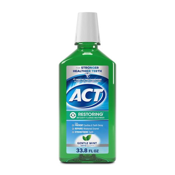 Imagem de Enxaguante bucal ACT Restoring Zero Alcohol Fluoreto 1L Mint Burst