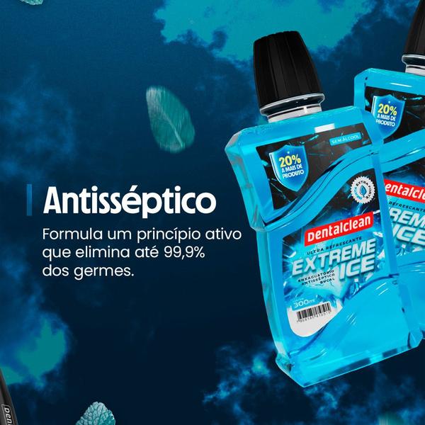 Imagem de Enxaguante Bucal Antisséptico Extreme Ice Sem Álcool 600ml Sabor Menta Dentalclean