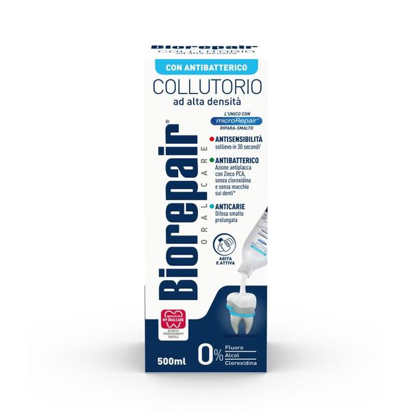 Imagem de Enxaguante bucal Biorepair Collutorio Antibacteriano 500mL Import Italy