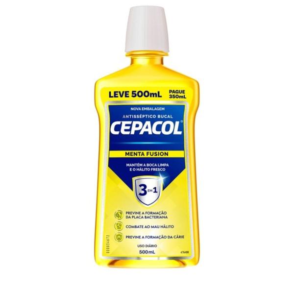 Imagem de Enxaguante Bucal Cepacol Menta Fusion Leve 500ml Pague 350ml