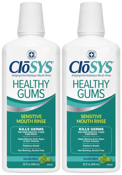 Imagem de Enxaguante Bucal CloSys Healthy Gums Antiplaque - Pacote Duplo com 946ml