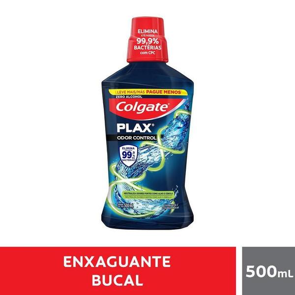 Imagem de Enxaguante Bucal Colgate Zero Ácool Plax Odor Control 500ml