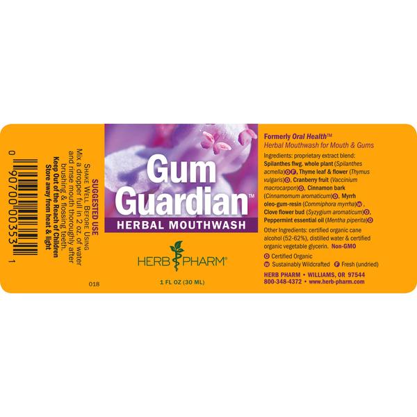 Imagem de Enxaguante bucal Herb Pharm Gum Guardian Herbal 30ml orgânico