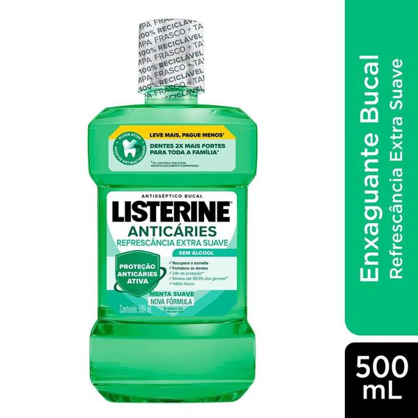 Imagem de Enxaguante Bucal Listerine Anticáries Álccol 500ml