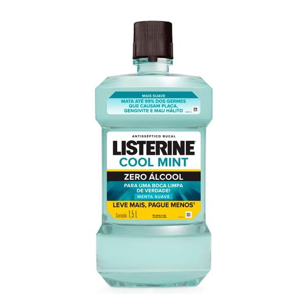 Imagem de Enxaguante Bucal Listerine Cool Mint Zero Álcool Menta Suave 1,5L