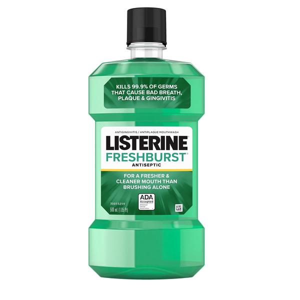 Imagem de Enxaguante bucal Listerine Freshburst, antisséptico, 500 ml de hortelã