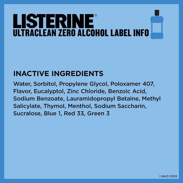 Imagem de Enxaguante bucal Listerine Ultraclean Zero Alcohol Tartar Control 1L