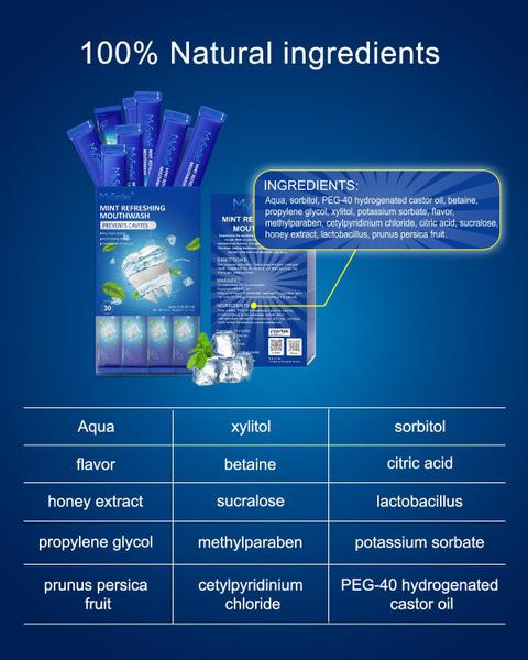 Imagem de Enxaguante bucal MySmile, sem álcool, hortelã fresca, pacote de 12 ml x 30