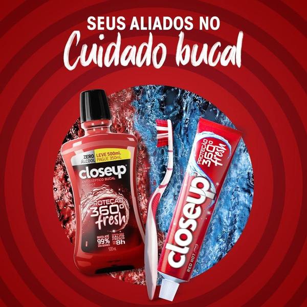 Imagem de Enxaguante Bucal Sem Álcool Closeup Red Hot Proteção 360 Fresh 500ml