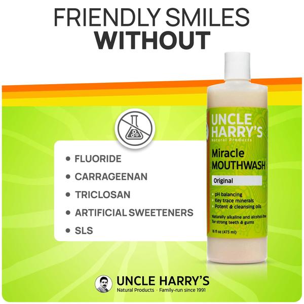 Imagem de Enxaguante bucal Uncle Harry's Natural Alkalizing Miracle 480 ml