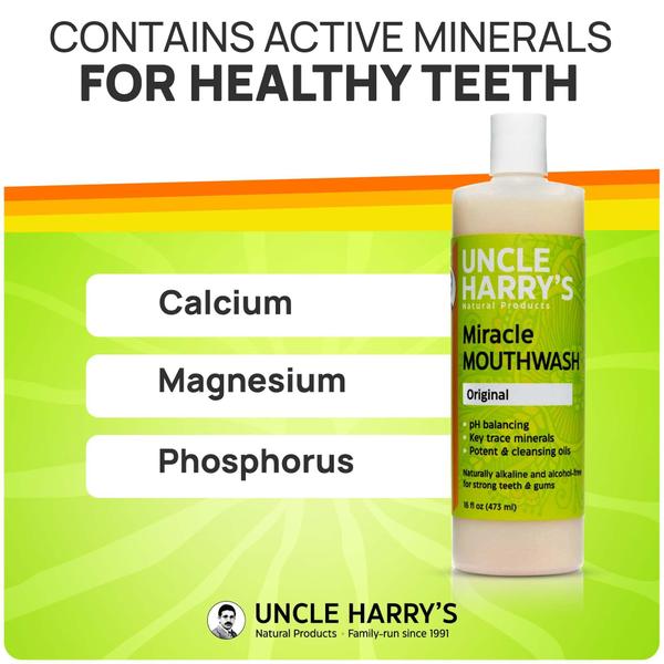 Imagem de Enxaguante bucal Uncle Harry's Natural Alkalizing Miracle 480 ml