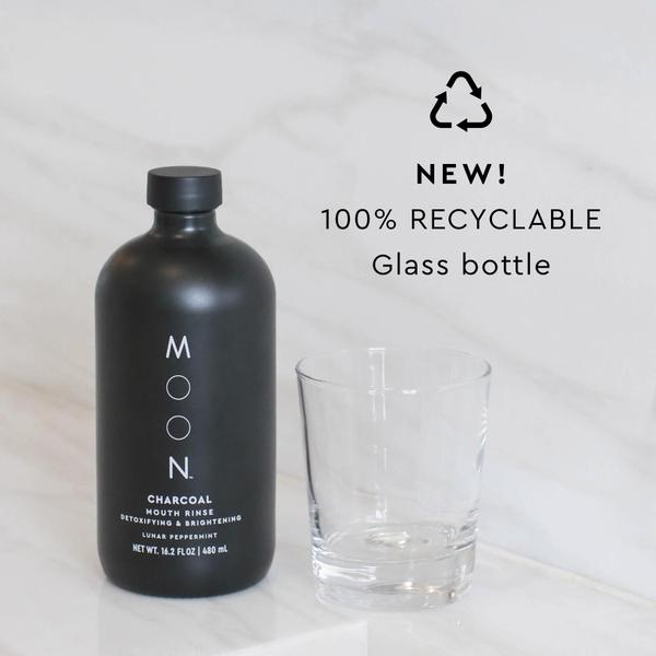 Imagem de Enxágue bucal MOON Charcoal refresca o hálito e desintoxica 500 ml