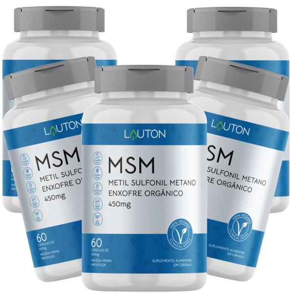 Enxofre Orgânico 450mg Premium - MSM Metil Sulfonil Metano Vegano Lauton - Kit 5 Imagem de Enxofre Orgânico 450mg Premium - MSM Metil Sulfonil Metano Vegano Lauton - Kit 5