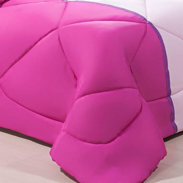 Imagem de Enxoval Edredom + Jogo De Cama King Aconchego Premium 06 Peças - Pink/ Rosa Bebe 