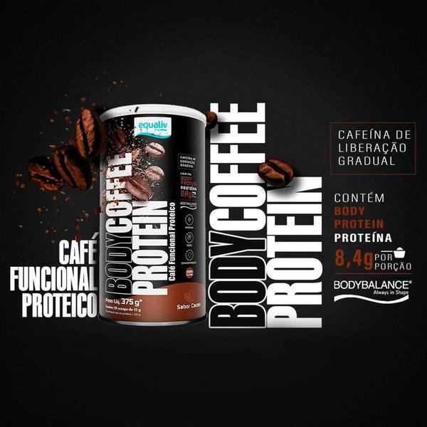 Equaliv Body Coffee Protein 375g Sabor Cacau Imagem de Equaliv Body Coffee Protein 375g Sabor Cacau