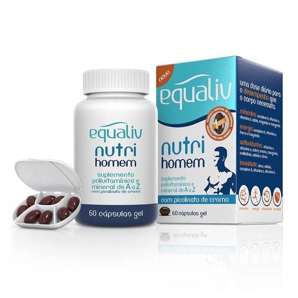 Equaliv Nutri Homem 60 Caps - Suplemento Masculino Imagem de Equaliv Nutri Homem 60 Caps - Suplemento Masculino