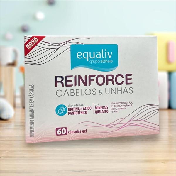 Imagem de Equaliv Reinforce para Cabelos e Unhas C/ 60 caps em Gel - Althaia Rico em Vitaminas