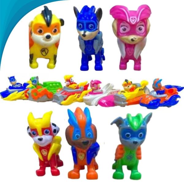 Imagem de Equipe Canina 6 Bonecos Brinquedo Infantil Para Crianças Ideal Presente