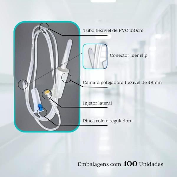 Imagem de Equipo Completo Macrogotas P/ Infusão Gravitacional Pacote 25 unidades