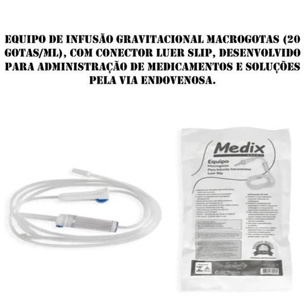 Equipo Macrogotas Soro Injetor Lateral - Caixa C/25 Unidades - Medix Imagem de Equipo Macrogotas Soro Injetor Lateral - Caixa C/25 Unidades