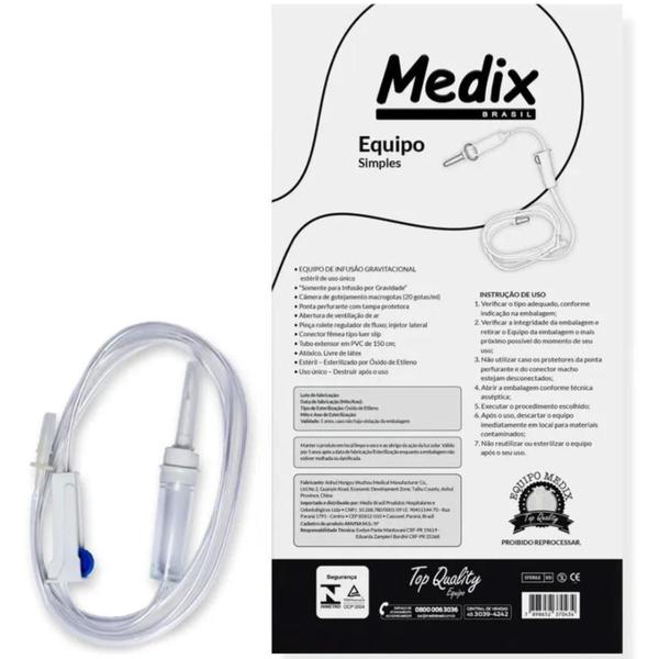 Equipo Macrogotas Soro Injetor Lateral - Caixa C/25 Unidades - Medix Imagem de Equipo Macrogotas Soro Injetor Lateral - Caixa C/25 Unidades