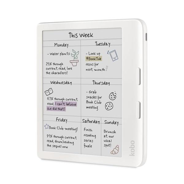 eReader Kobo Libra Colour 7 polegadas, sem brilho, impermeável