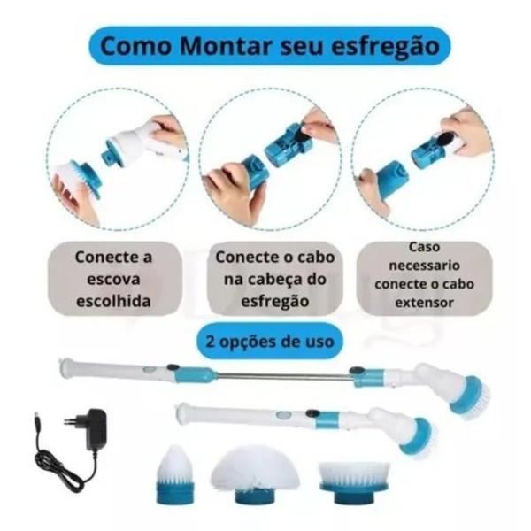 Imagem de Ergonomia e potência com Esfregão Recarregável!