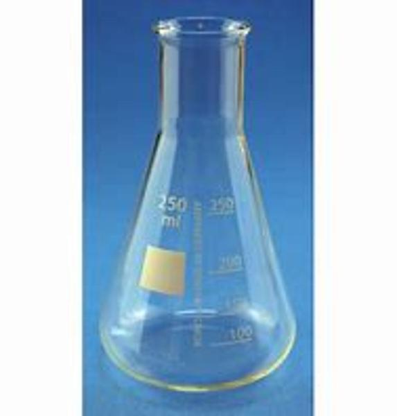 Imagem de Erlenmeyer de vidro boca estreita 125ml