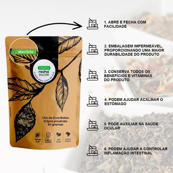 Erva Botão - Qualidade Superior - 50G - Rocha Saùde Imagem de Erva Botão - Qualidade Superior - 50G