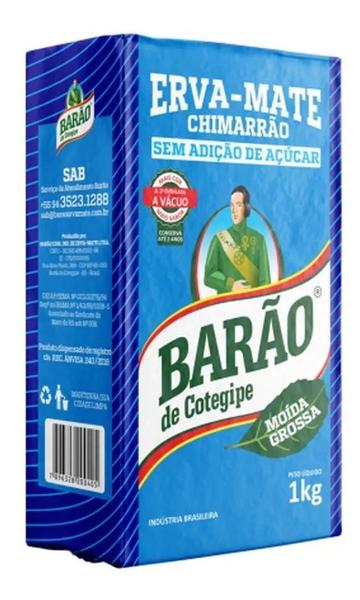 Erva Mate Chimarrão BARÃO MOÍDA GROSSA Vácuo 1 Kg - Barão de Cotegipe Imagem de Erva Mate Chimarrão BARÃO MOÍDA GROSSA Vácuo 1 Kg