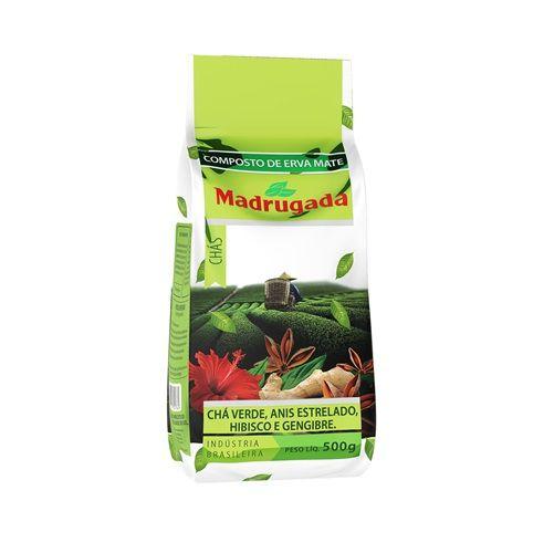 Imagem de Erva Mate Chimarrão MADRUGADA CHÁ VERDE HIBISCO ANIS 500g