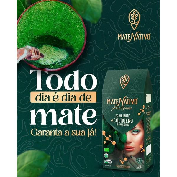 Erva Mate Chimarrão MATE NATIVO BEAUTY colágeno 500g Imagem de Erva Mate Chimarrão MATE NATIVO BEAUTY colágeno 500g