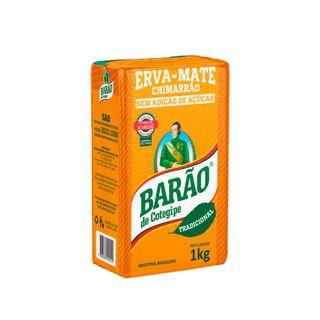 Erva Mate p. chimarrão 1kg embalagem a vácuo Tradicional - Barão Imagem de Erva Mate p. chimarrão 1kg embalagem a vácuo Tradicional