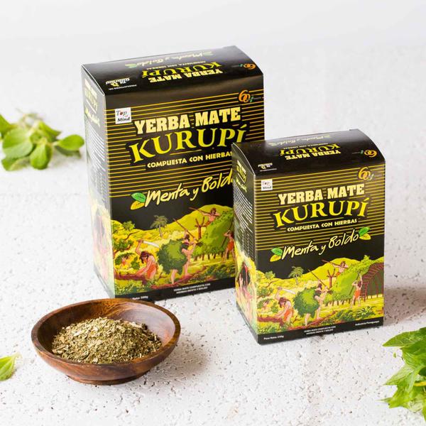 Imagem de Erva Mate para Tereré Sabor Menta e Boldo Kurupí 500g