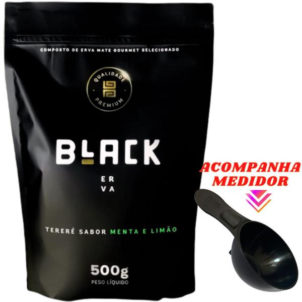 Imagem de Erva Mate Tereré 500g Black Erva Chá de Qualidade Premium Erva Mate Gourmet Selecionada