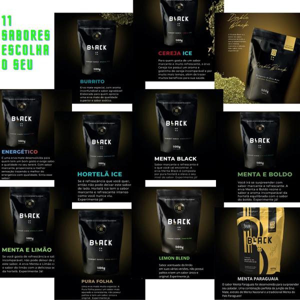 Erva Mate Tereré 500g Black Erva Chá de Qualidade Premium Erva Mate Gourmet Selecionada Imagem de Erva Mate Tereré 500g Black Erva Chá de Qualidade Premium Erva Mate Gourmet Selecionada