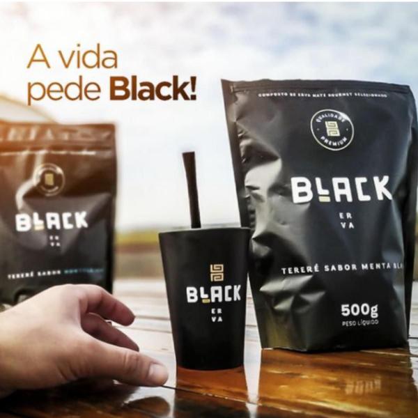 Imagem de Erva Mate Tereré 500g Black Erva Chá de Qualidade Premium Erva Mate Gourmet Selecionada