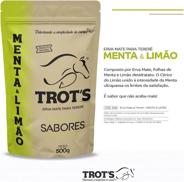 Imagem de  Erva Mate Tereré Premium Trots 500g Sabor Menta e Limão