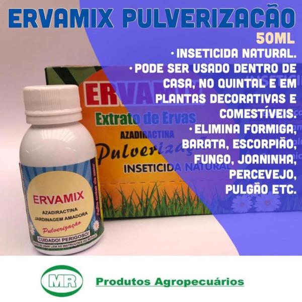 Imagem de Ervamix Pulverização 50ml - Baratas, Formigas, Carrapatos e Pulgas