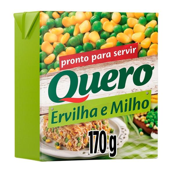 Imagem de Ervilha e Milho Quero 170g - Embalagem com 24 Unidades