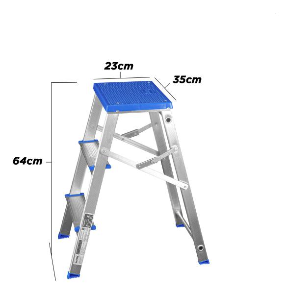 Imagem de Escada Banqueta 3 Degraus De Alumínio Até 120kg 5107 Mor