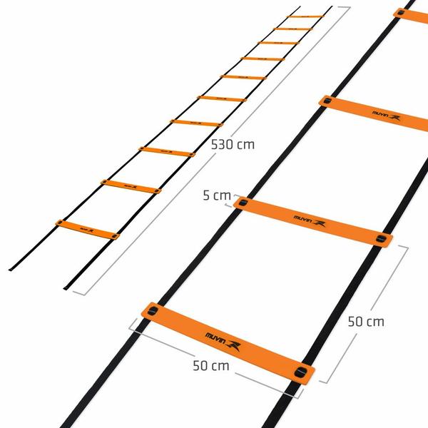 Imagem de Escada de Agilidade Muvin Basics EVA - 5,3 metros com 10 Degraus - Treino Funcional - Exercícios - Corrida