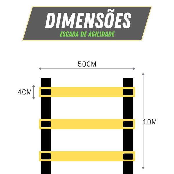 Escada De Agilidade Treino Funcional 10M 20 Degraus Em PVC - MbTech Imagem de Escada De Agilidade Treino Funcional 10M 20 Degraus Em PVC